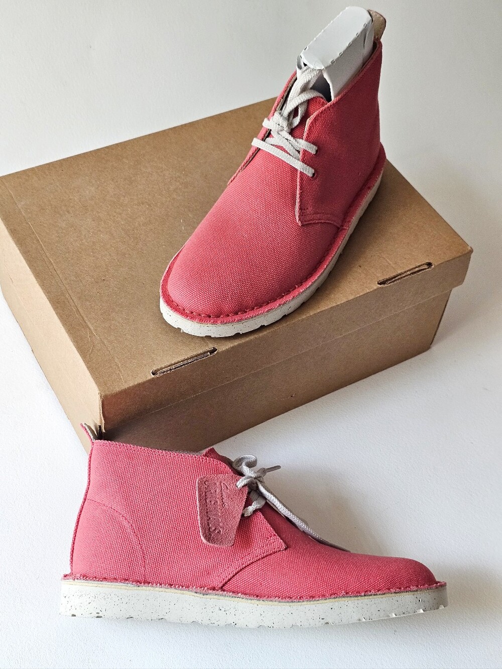 Clarks Originals Desert Aerial Coral Curves Canvas Chukka Boots NWT Women's 7